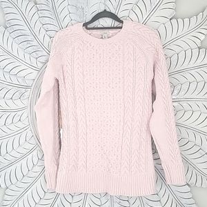 L.L. Bean Vintage 100% Knit Sweater, Pastel Pink, Size Medium